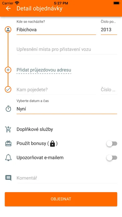 Tangkapan layar Jetax Taxi - Praha