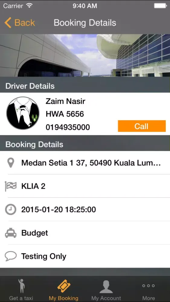 CAB2klia سکرین شاٹس