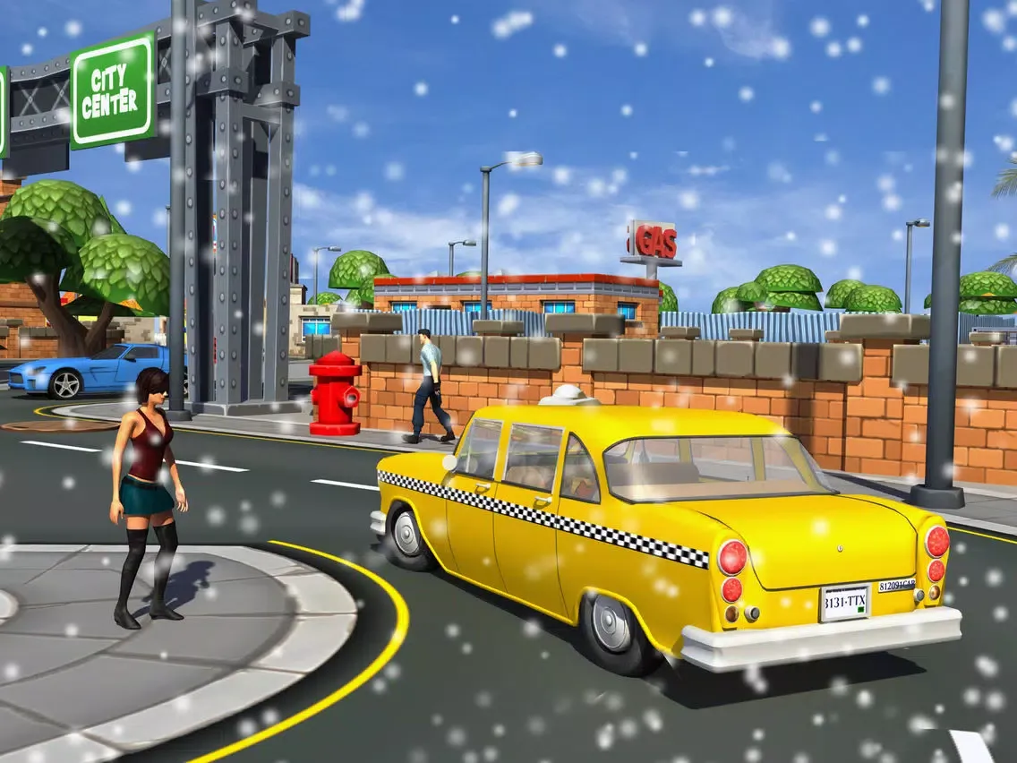 Screenshot di Winter Taxi Parking Simulator - taxi driver games,parking games iPad 