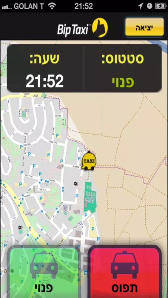 Capturas de tela do BipTaxi Driver