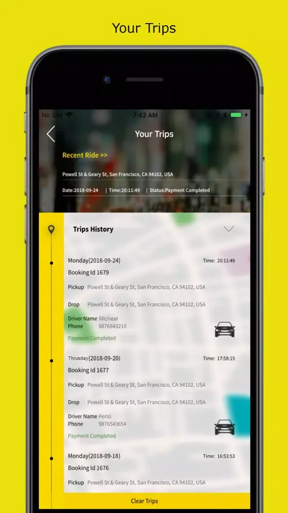Screenshot di TaxiSoftR Driver