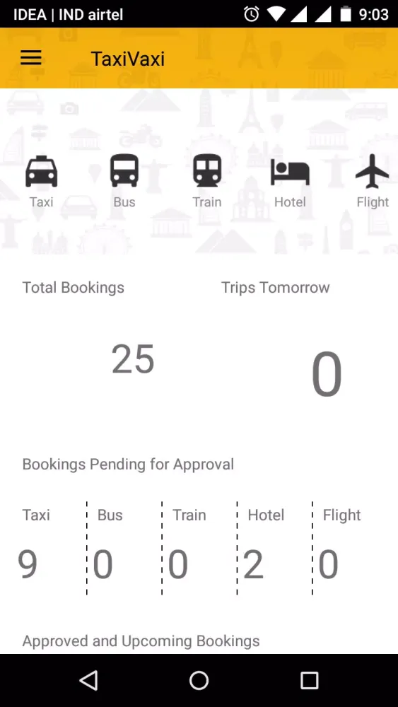 Ảnh chụp màn hình của TaxiVaxi Employee App