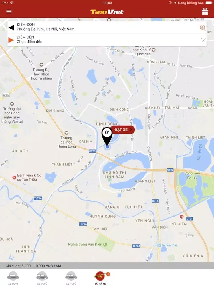 Zrzuty ekranu Taxi Việt - Taxi Phú Thọ iPad 