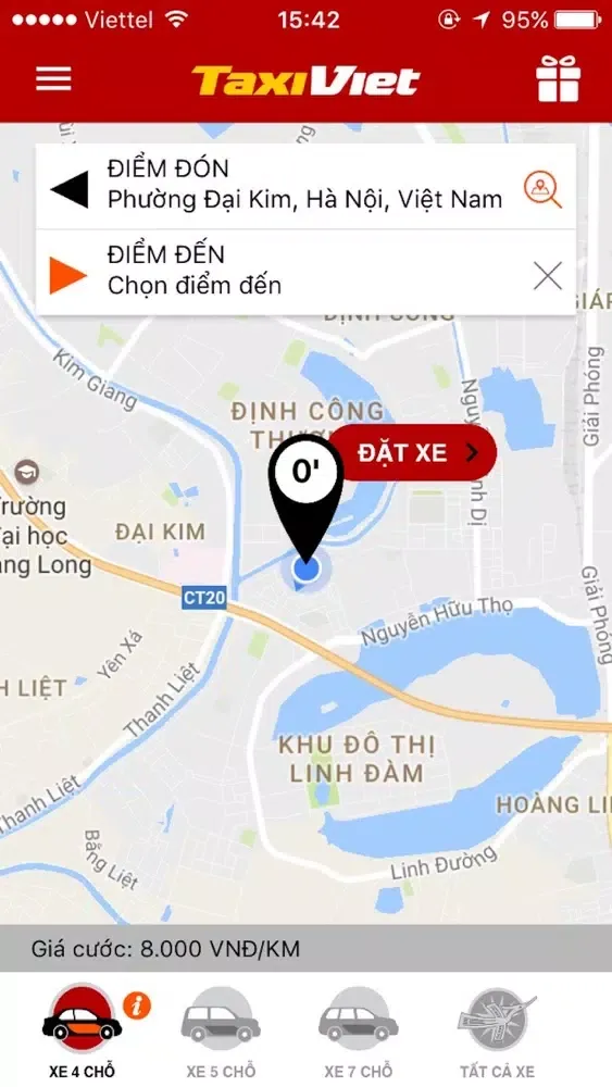 Zrzuty ekranu Taxi Việt - Taxi Phú Thọ