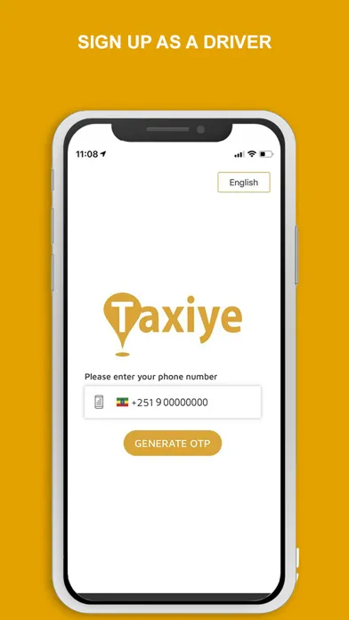 Tangkapan skrin Taxiye Driver
