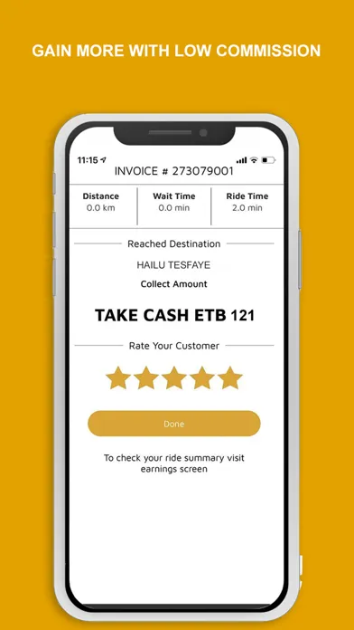 Tangkapan skrin Taxiye Driver