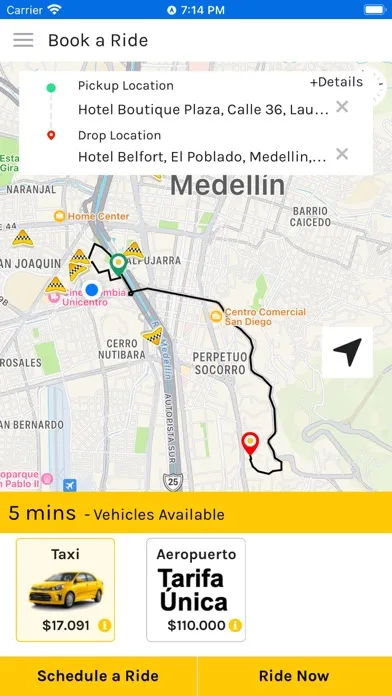 Captures d'écran de Taxi Zone Pasajeros