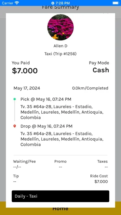 Captures d'écran de Taxi Zone Pasajeros