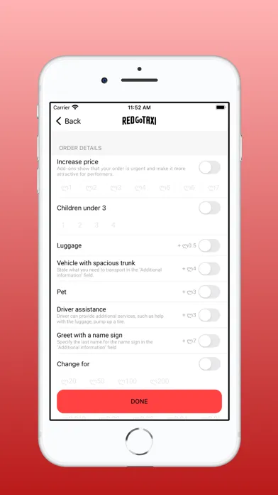 Capturas de pantalla de Red Taxi - order a taxi