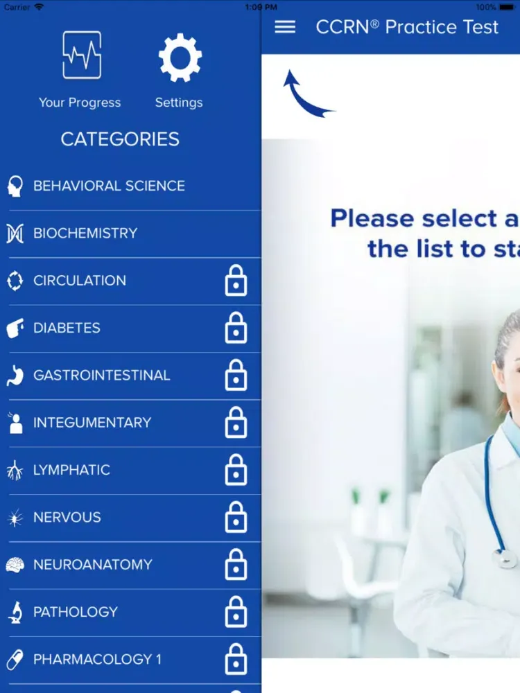 CCRN Practice Test 2018 iPad  سکرین شاٹس