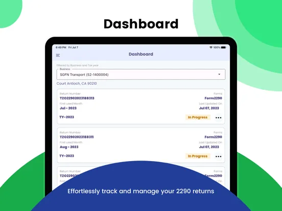 تصاویر E-File Form 2290 & Pay HVUT iPad 