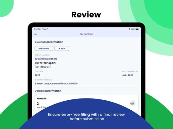 تصاویر E-File Form 2290 & Pay HVUT iPad 