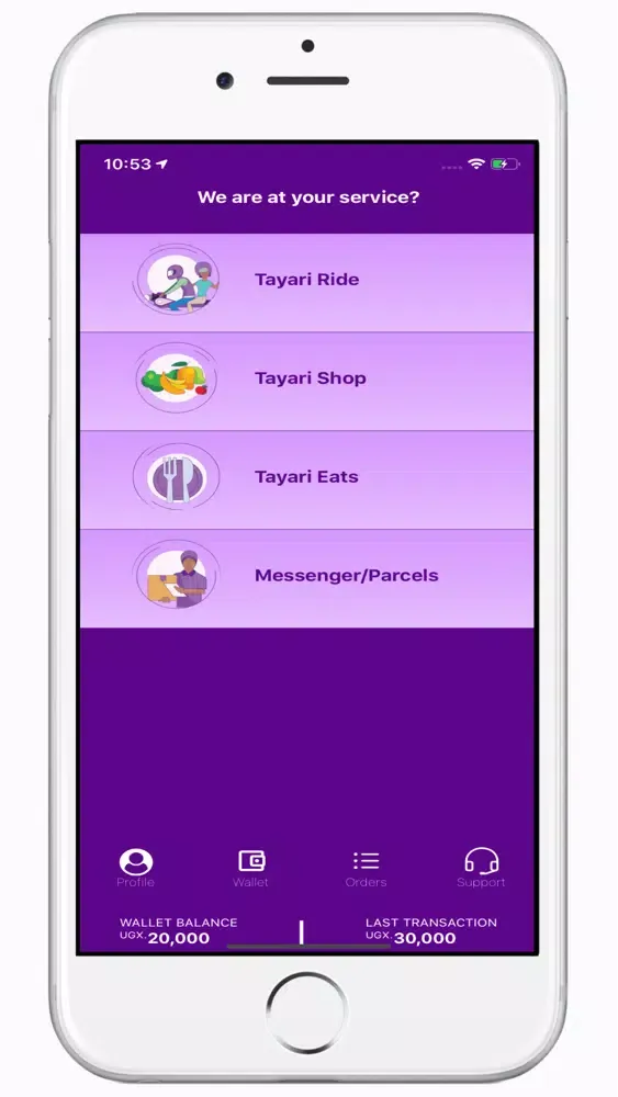 Screenshot di tayari