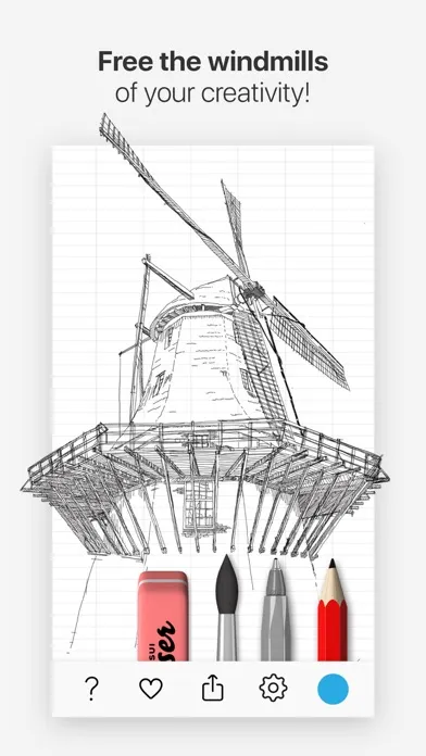 Capturas de tela do Tayasui Doodle Book