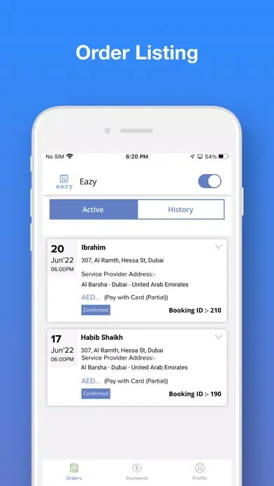 Tangkapan layar Eazy Booking Agent