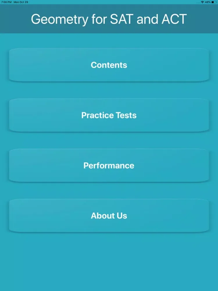 GEOMETRY for SAT & ACT iPad स्क्रीनशॉट