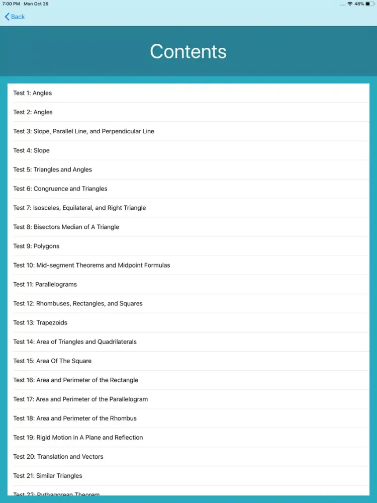 GEOMETRY for SAT & ACT iPad स्क्रीनशॉट