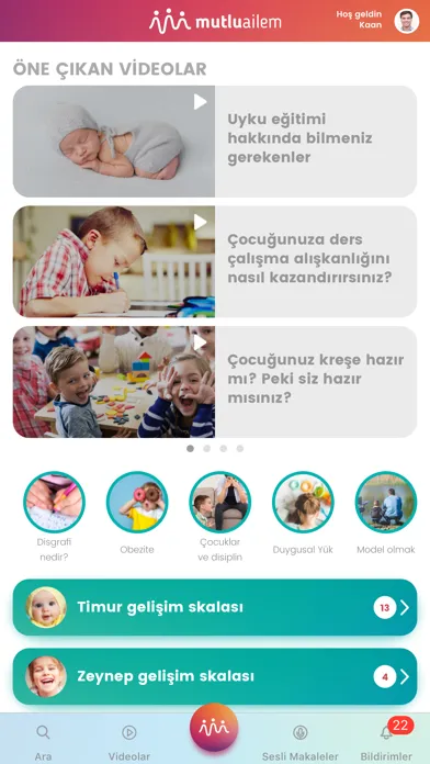Tangkapan skrin Mutlu Ailem