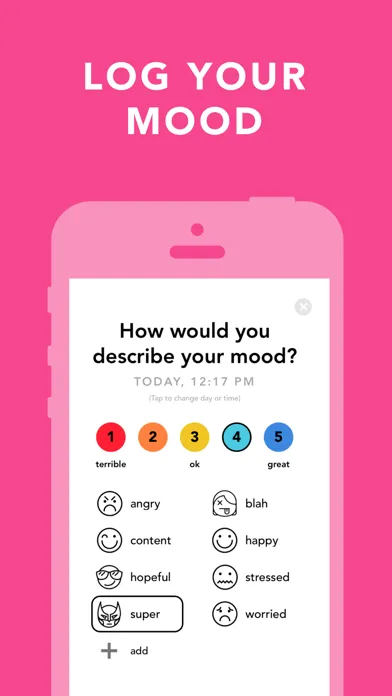 Moody: Mood Tracker & Journal Screenshots