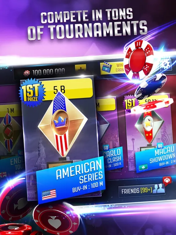Poker Online: Texas Holdem Card Games LIVE iPad  Screenshots