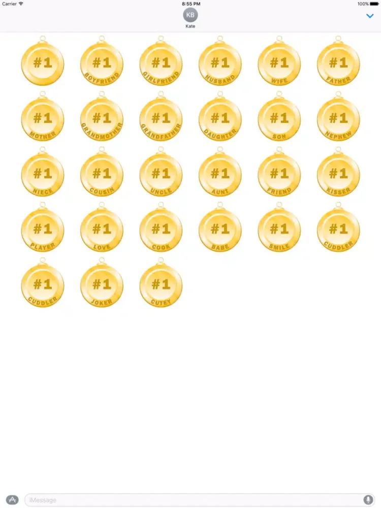Medals for iMessage iPad  Screenshots