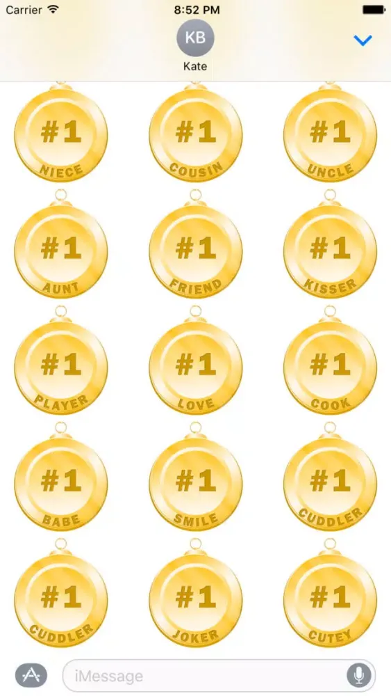 Medals for iMessage Screenshots