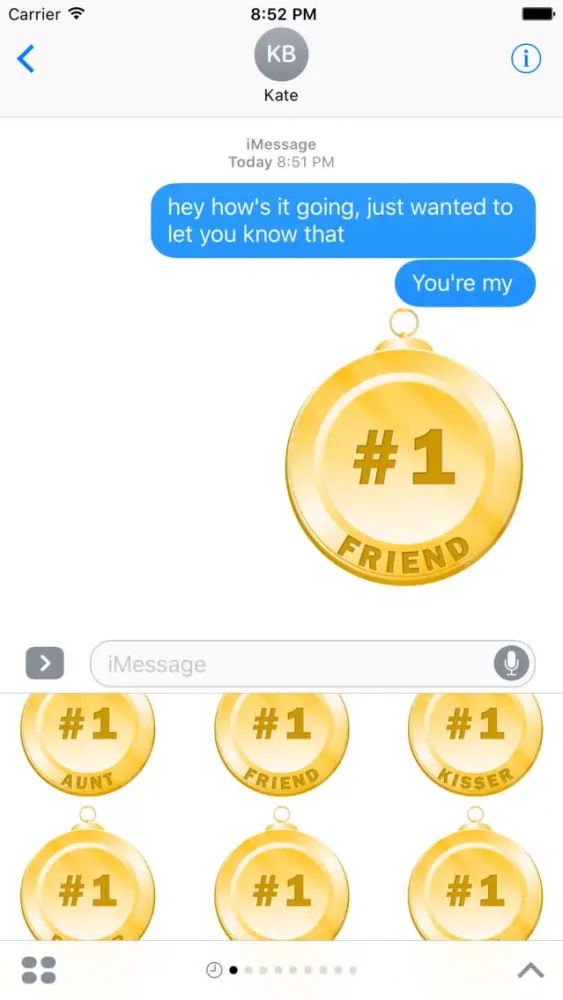Medals for iMessage Screenshots
