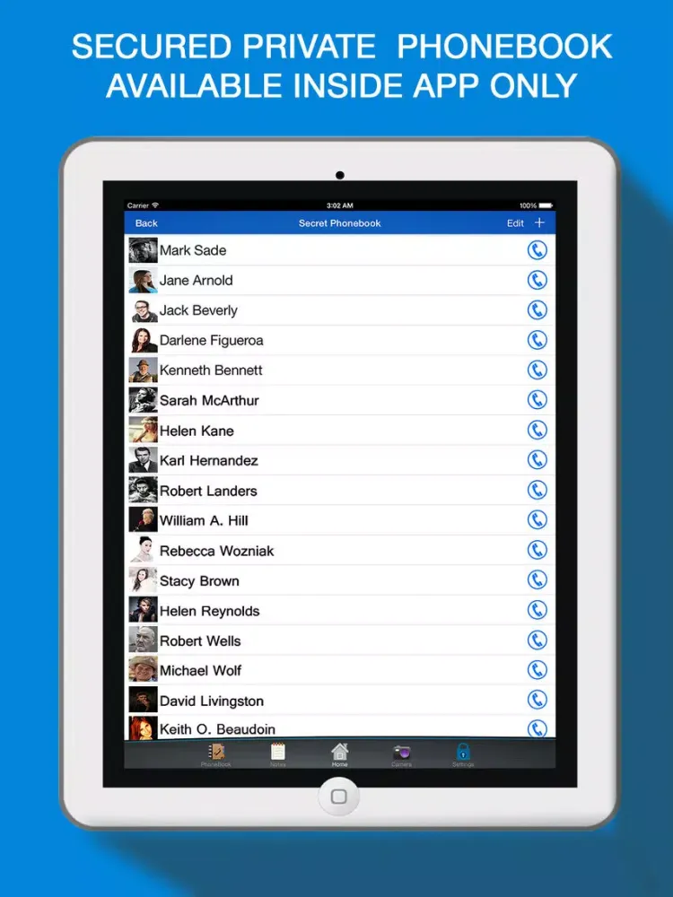 Private Photo & Contacts - Lock Pictures and Notes iPad  Screenshots
