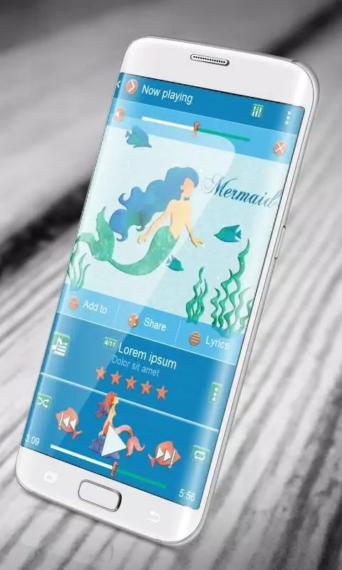 Mermaid PlayerPro Skin Screenshots