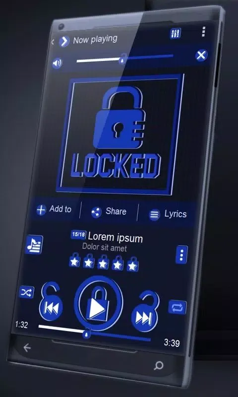 Capturas de tela do Locked PlayerPro Skin