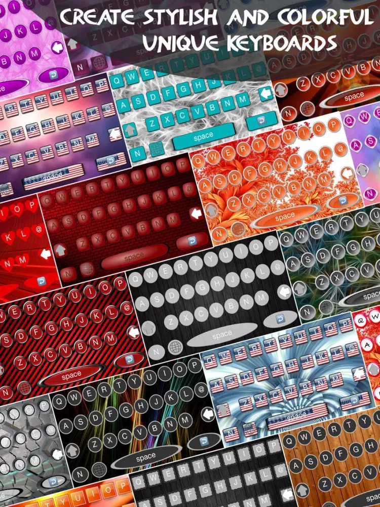 Screenshot di Keyboard Maker - Custom Keyboards Creator allows custom keys, font, backgrounds & photo backgrounds iPad 