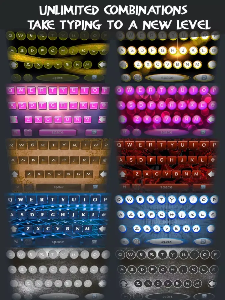 Screenshot di Keyboard Maker - Custom Keyboards Creator allows custom keys, font, backgrounds & photo backgrounds iPad 