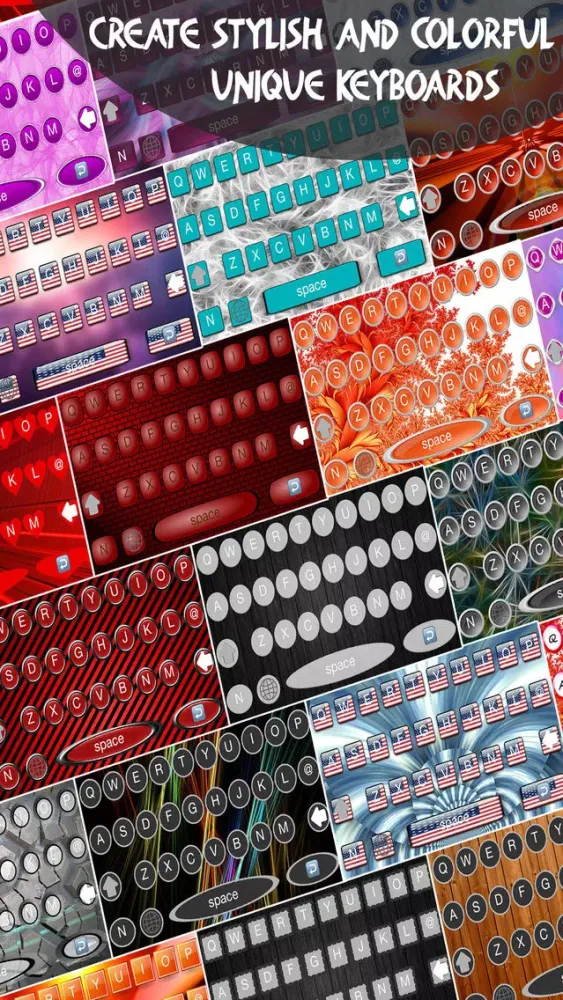 Screenshot di Keyboard Maker - Custom Keyboards Creator allows custom keys, font, backgrounds & photo backgrounds