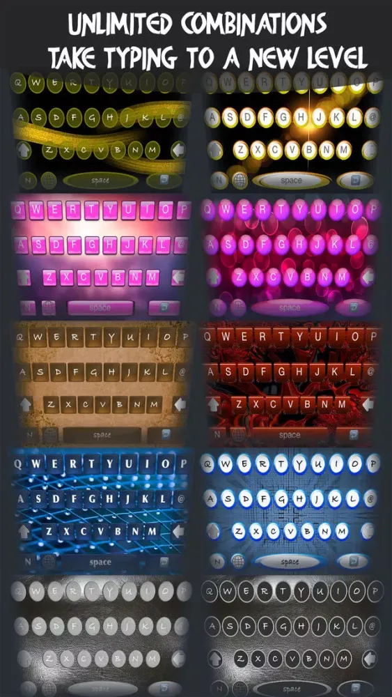Screenshot di Keyboard Maker - Custom Keyboards Creator allows custom keys, font, backgrounds & photo backgrounds