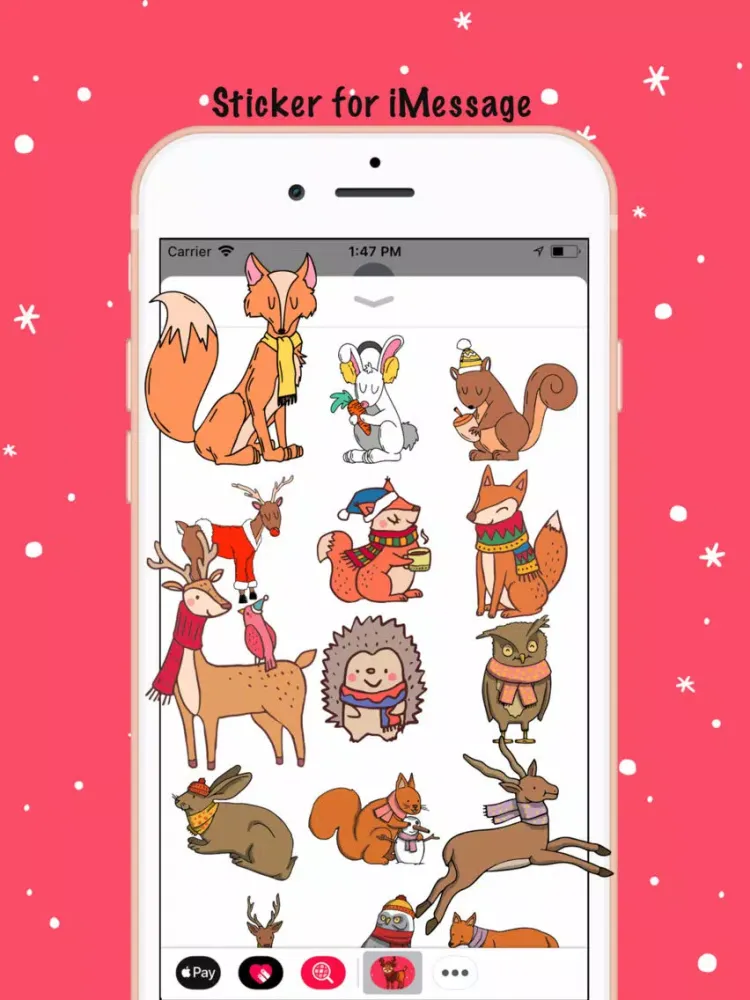 تصاویر AnimalMoji Sticker for Winter iPad 