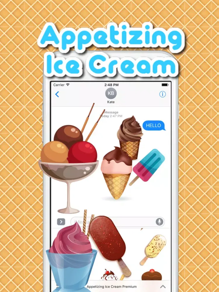 Cocoa Ice Cream Stickers iPad  Screenshots