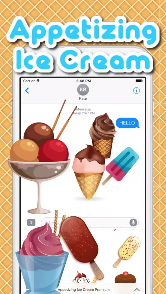 Cocoa Ice Cream Stickers Screenshots