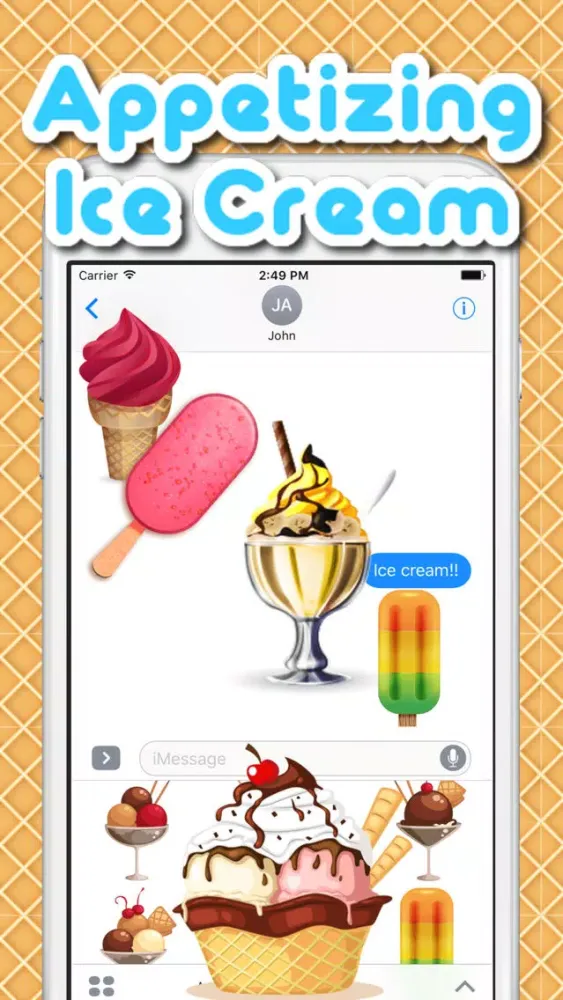 Cocoa Ice Cream Stickers Screenshots