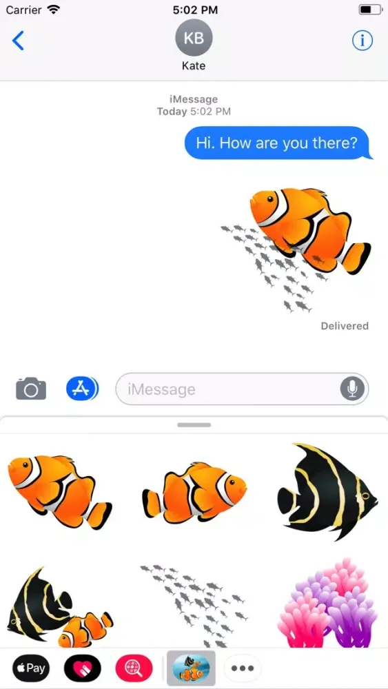 Aquatic Fish Stickers سکرین شاٹس