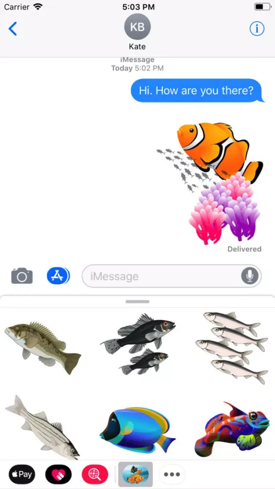 Aquatic Fish Stickers سکرین شاٹس