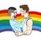 Between Gay Pride Stickers