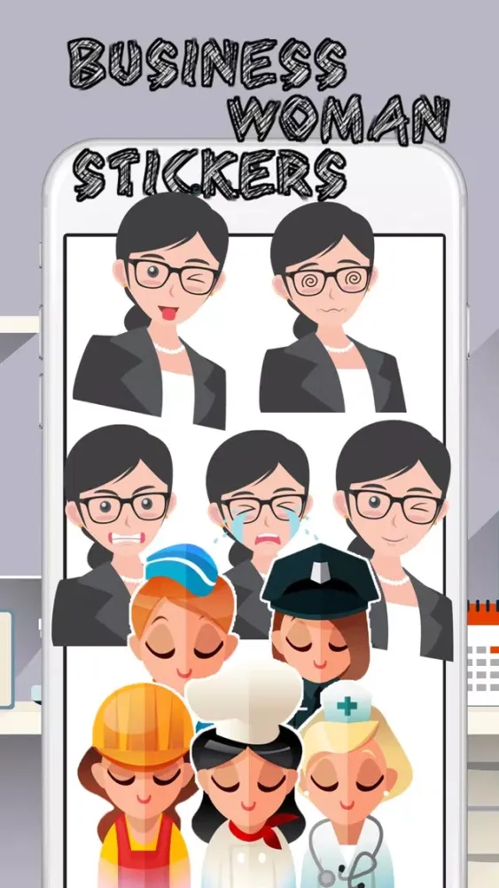 تصاویر Business Lady Stickers