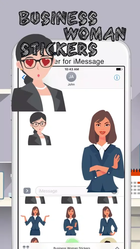 تصاویر Business Lady Stickers