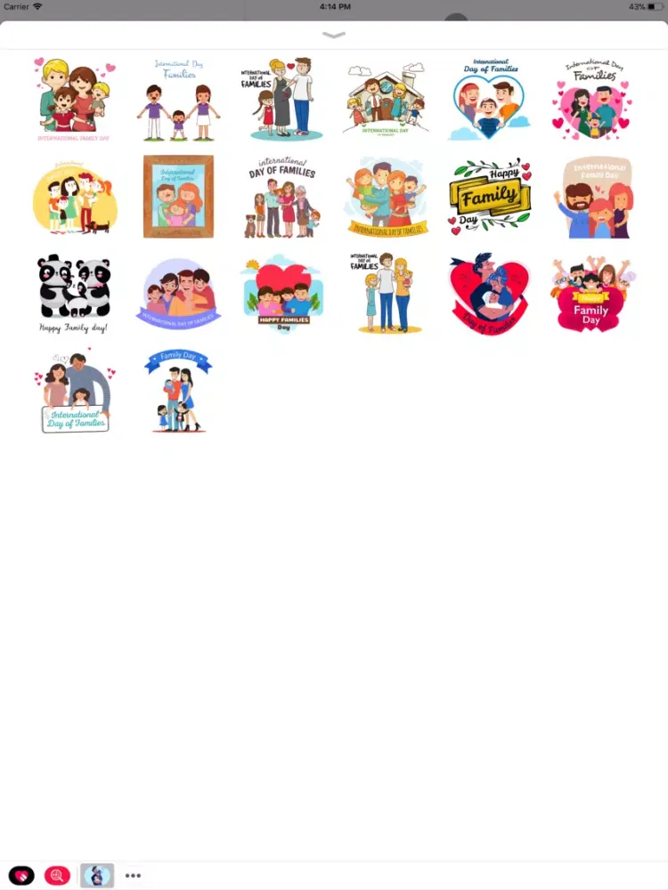 Family Day Together Stickers iPad  スクリーンショット