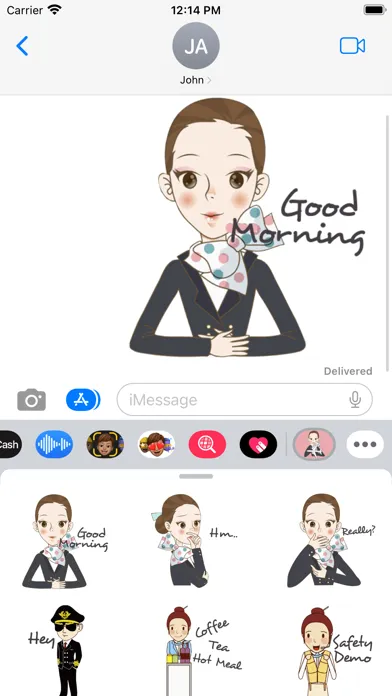 Captures d'écran de Flight Attendant Crew Stickers