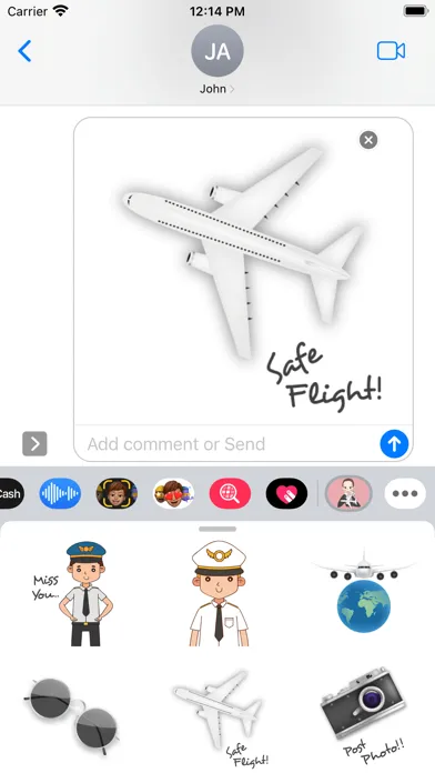 Captures d'écran de Flight Attendant Crew Stickers