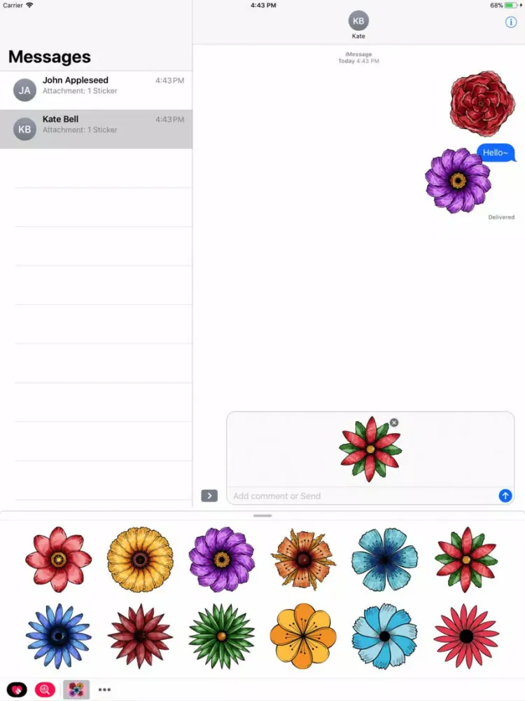 Garden of Flower Stickers iPad  Ekran Görüntüleri