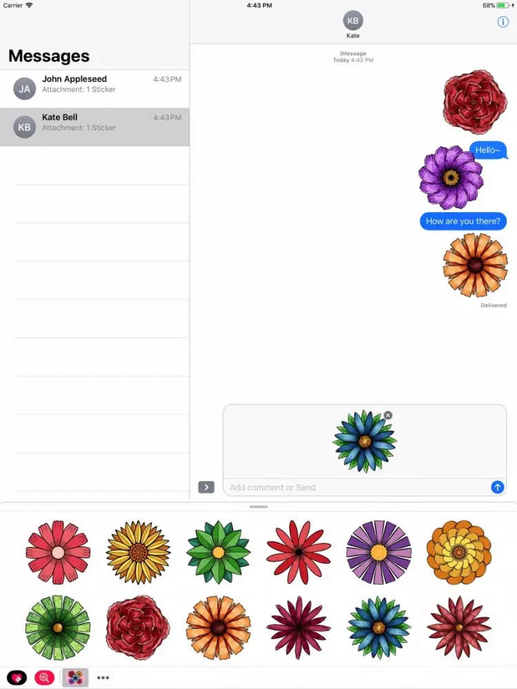 Garden of Flower Stickers iPad  Ekran Görüntüleri