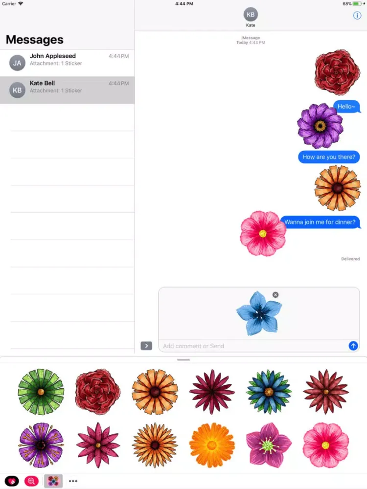 Garden of Flower Stickers iPad  Ekran Görüntüleri