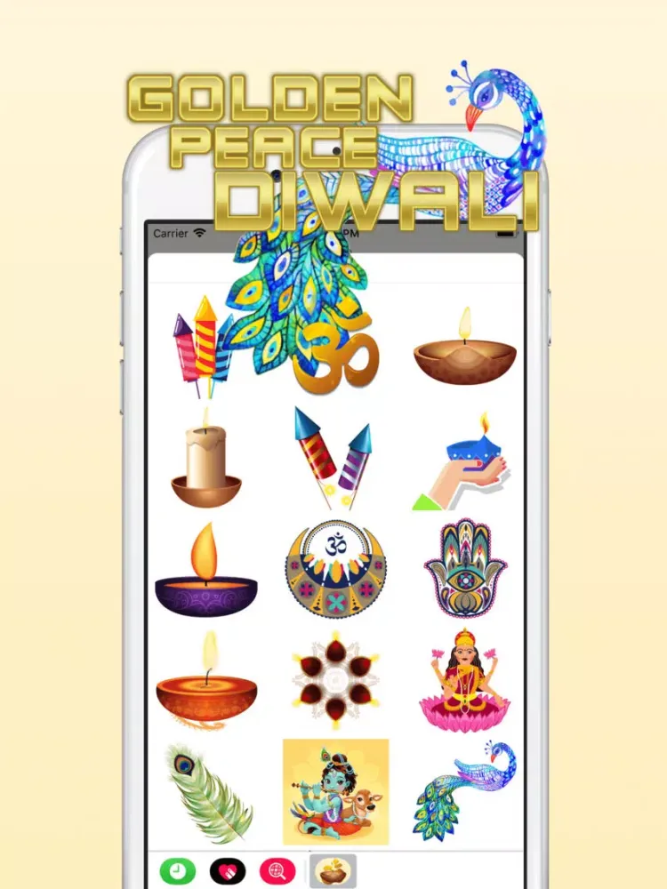 Screenshot di Golden Peace Diwali Sticker iPad 